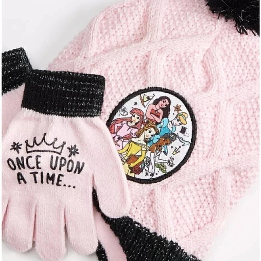 New Set of 2 Berkshire BERKSHIRE Little Girls Princess Hat & Gloves Set